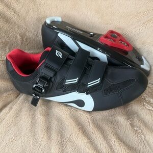Peloton Black and Red Cycling Shoes with Secure Fit